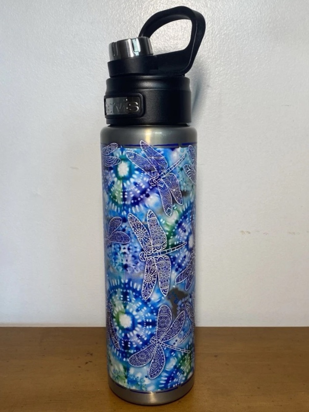 Tervis 24 Oz Wide-mouth Triple Insulated Tie Dye Screw Lid Dragonfly Cup Bottle
